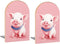 Cute Pink Pig Book Ends Decorative Wood Bookends for Shelves Kids Room