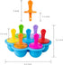 Webake Baby Food Freezer Trays with Lid, Silicone Ice Cube Molds with 7 Ice Pop Sticks, Set of 2