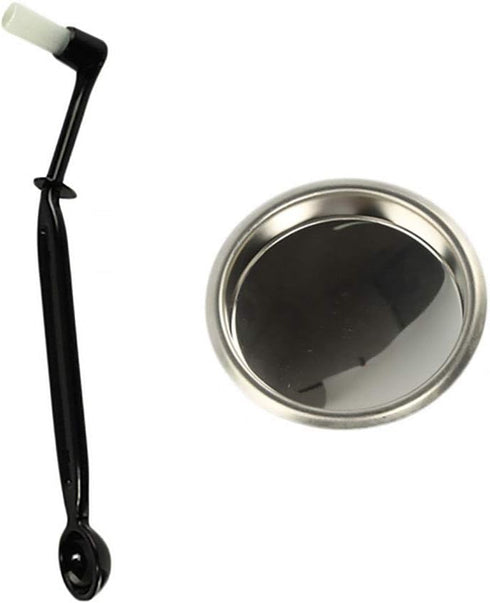 Coffee Machine Cleaning Set, 1 Piece Brush with Spoon & 1 Piece 58mm Stainless Steel Backflush Insert