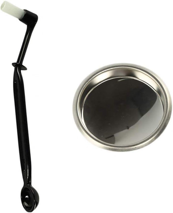 Coffee Machine Cleaning Set, 1 Piece Brush with Spoon & 1 Piece 58mm Stainless Steel Backflush Insert