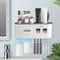 Toothbrush Holders for Bathrooms Wall Mounted, 6 Slot Toothbrush Holder with 2