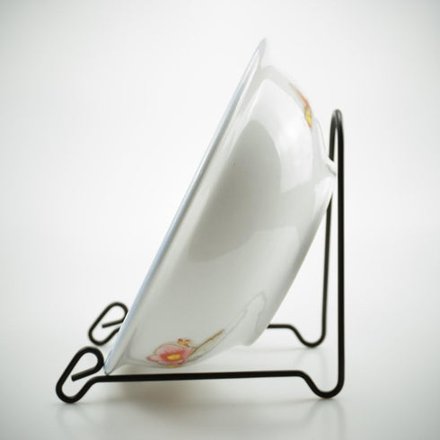 Artliving 4 Pack Black Display Stand Easel, Iron Bowl Stands for Display, Large Deep Bowls, Platters, Dishes