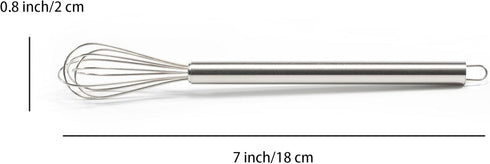 TYGYLZGCF 7 inch 304 (1) Mini Whisks Stainless steel Whisk, Hand Egg Mixer for Flour Cake Egg, Kitchen Cooking Baking
