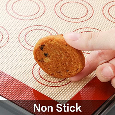 Stainless Steel Baking Sheet Tray with Silicone Baking Mat Set, Cookie Pan with Cooling Rack, Set of 9