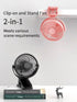 Mini Clip on Fan, 4 Inches - 2500mAh Rechargeable Battery Operated Stroller Fan for Bed, Outdoors, Car Seat (Blue)