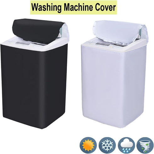 Washing Machine Cover, Dustproof Waterproof Cover for Top Load Washer/Dryer, Indoor/Outdoor Parts Accessory