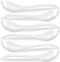 6 Pieces Premium White Porcelain Mini Ladles - 9 Inch Large Soup Spoons for Stews, Noodles, Chinese Dishes