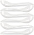 6 Pieces Premium White Porcelain Mini Ladles - 9 Inch Large Soup Spoons for Stews, Noodles, Chinese Dishes