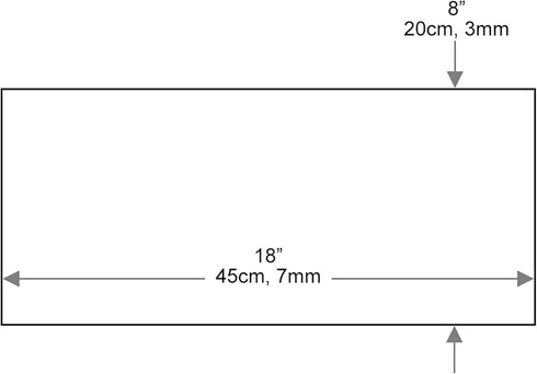 8" 18" 3/8" Dulles Glass x Rectangle Floating Glass Shelf - Shelf Only - Tempered - Thick - Flat Polished Glass
