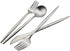 JASHII Luxury Flatware Set, 6-Pieces Elegant 18/10 Stainless Steel Silverware for Home Kitchen, Dishwasher Safe