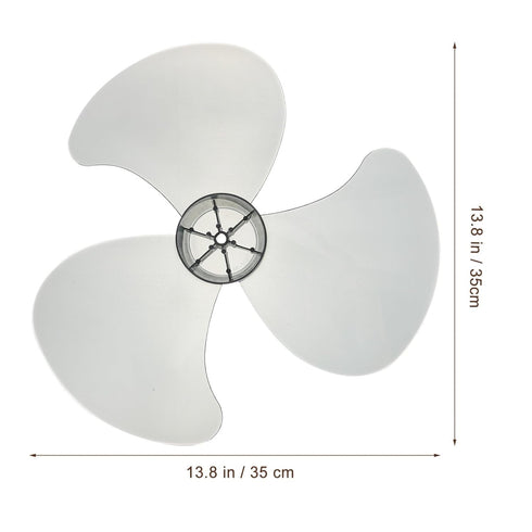VOSAREA Standing Fan Universal Fan Blades Household Fan Blades Replacement Table Fan Blades with Nut Cover (Black) Plastic Fan Blade 3 Leaves
