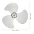VOSAREA Standing Fan Universal Fan Blades Household Fan Blades Replacement Table Fan Blades with Nut Cover (Black) Plastic Fan Blade 3 Leaves
