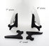 Artliving Black 6" Wood-Like Plastic Easels, Set of 4 Plate Display Stands and Picture Frame Holders