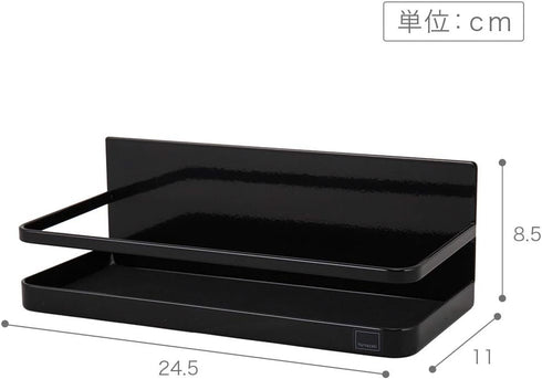2523 9.6 4.3 3.3 inches (24.5 11 8.5 cm), Yamazaki Magnetic Spice Rack, Black, Approx. W x D x H x x Tower Seasoning