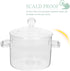 Yardwe 3PCS Glass Cooking Pot Set, 1.35L Heat-Resistant Borosilicate Glass Handmade Cookware for Pasta, Soup