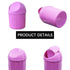 2 Pcs Plastic Mini Wastebasket Trash Can with Swing Lid, 120 Trash Bags, Tiny Desktop Bin for Home Office (Pink + Beige)