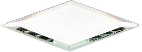 Plymor 2" x 3" Diamond-Shaped Beveled Glass Mirror, 3mm Thick, Pack of 3