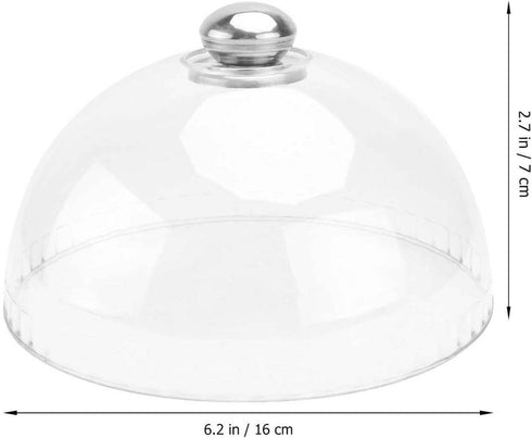 Plastic Cake Dome Cover Lid for Freshness and Display, 6 Inch Diameter Cake Display Stand