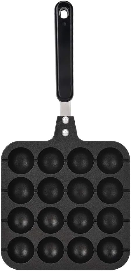 Haofy Takoyaki Maker Pan, Non-Stick 16-Grid Takoyaki Grill for Electric Oven or Gas Stove