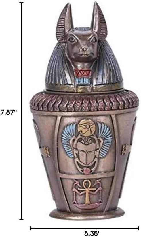 Pacific Giftware Ancient Egyptian Duamutef Canopic Jar for Home Decor