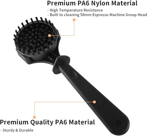 Espresso Machine Cleaning Brush Tool, CAFEMASY Nylon Bristles Cleaning Disc for 58mm Brewing Group Head