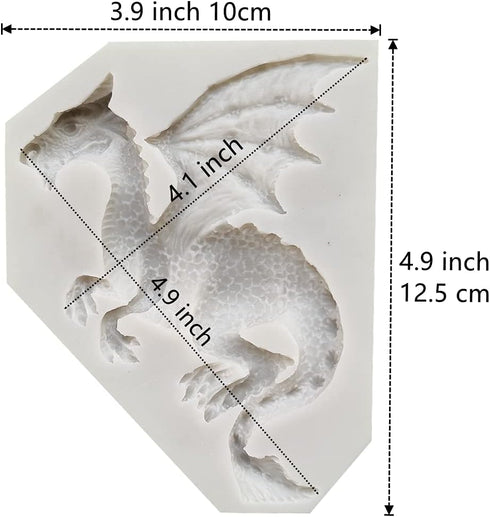 3D Flying Dragon Silicone Fondant Cake Mold for Chocolate, Gummy, Sugarcraft, and Cupcake Decorating