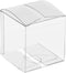 Lucky Monet 50 Pack Clear Gift Boxes 2" x 2" x 2", Transparent PVC Packing Box for Wedding, Birthday, Jewelry