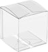 Lucky Monet 50 Pack Clear Gift Boxes 2" x 2" x 2", Transparent PVC Packing Box for Wedding, Birthday, Jewelry