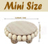 DEMULANS 3 4 Inch Brown-3pack) Pcs Small Wood Risers for Display,Mini Wooden Round Riser Famrhouse Pedestal Decor