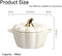 Dutch Oven Pot with Lid, Pumpkin Pottery Dessert Saucepan, Mini Baking Dish, Pumpkin-Shaped Casserole