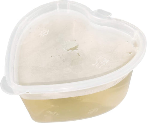 24 Pieces Heart Shaped Slime Storage Containers - 2.4 oz Transparent Small Plastic Box with Hinged Lids
