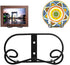 LIONWEI LIONWELI Wall Mount Plate Display Stands, 2 Pack Black Iron Easel Holders for Plates & Frames