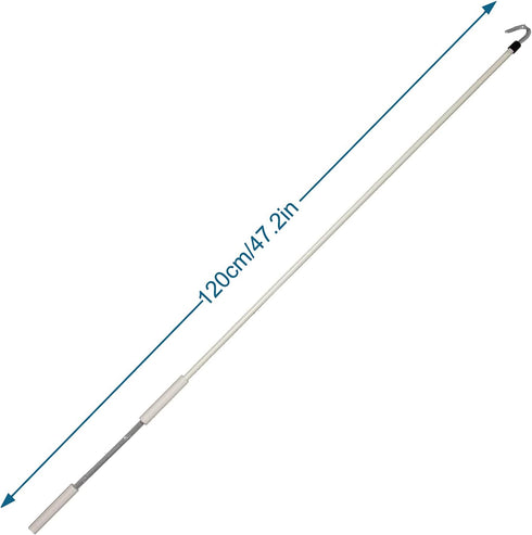 Universal Replacement Part - Metal Installation Crank Wand for Sun Shades or Roller Blinds, Beige