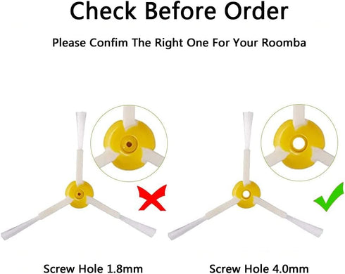 2-Pack 3-Armed Side Brush Compatible for i-Robot Roomba 600 Series 500 Series 694 692 690 680 660 665 651 650 614 & 595
