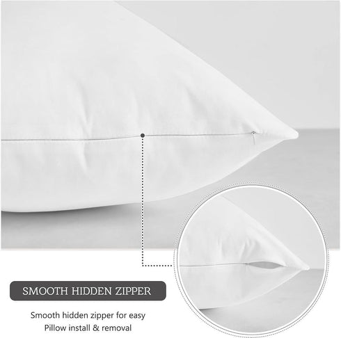 20 54 Inch MoonRest Classic Microsuede Body Pillow Pillowcase - Ultra-Soft Plush - Hidden Zipper X - Cool Black