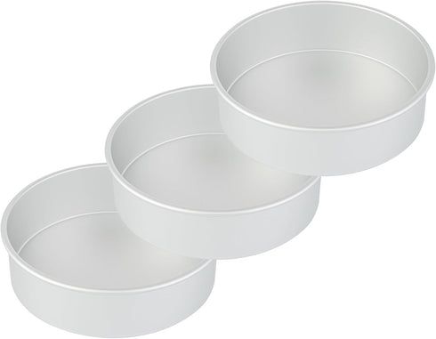 Met Lux 10 x 3 Inch Straight-Sided Baking Tin, 1 Round Cake Pan - Oven-Ready, Freezable, Anodized Aluminum Round Baking Pan, Greaseproof, for Baking Layer Birthday Cake - Restaurantware by Restaurantware
