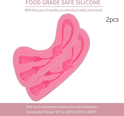 2 pieces Rope Knot Ice Jelly Baking Tray Molds, Chinese Knot Cake Baking Mould for Chocolate Candy Bakeware