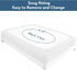 Queen Mattress Pad, Quilted Waterproof Mattress Protector, Fitted Queen Size Cover, Up to 20 Inch, White