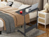 31.5 inch Karl home Mobile Side Table Computer Desk with Wheels Height Adjustable Rolling Potable Laptop Cart, C-Shaped