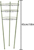 Orgrimmar 17.7" Balcony(Pack 2) Vine Trellis Support Flowers Plants Cage Triple Plastic Pillar with Iron Rings Vine