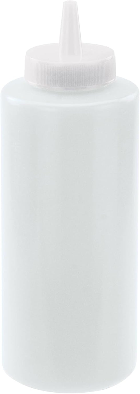 Winco Clear Squeeze Bottles, 12-Ounce, Medium, 6-Piece