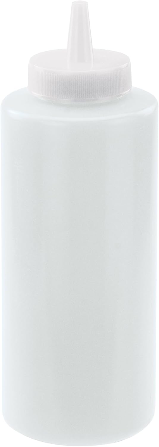 Winco Clear Squeeze Bottles, 12-Ounce, Medium, 6-Piece