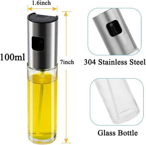 Oil Sprayer for Cooking, Olive Oil Mister for Air Fryer, Portable Mini Kitchen Gadget for Baking, Salad, Grilling