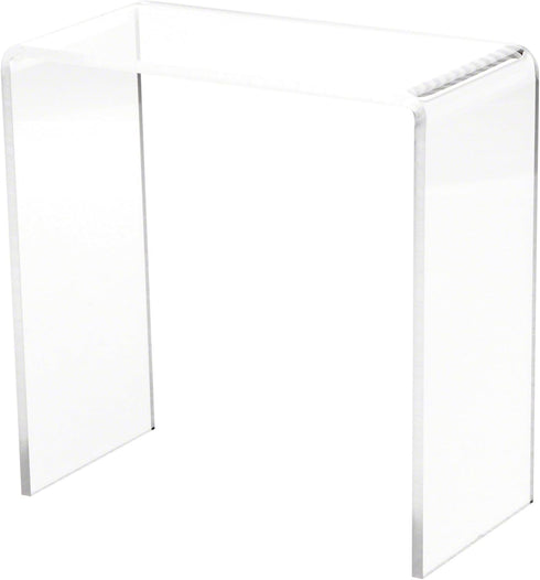 Plymor Clear Acrylic Vertical Rectangular Display Riser, 8" H x 8" W x 4" D, 1/4" thick