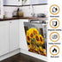 Modern Sunflower Dishwasher Magnet Cover, Appliance Sticker Blooming Sunflower Front Cover, 23" x 26"