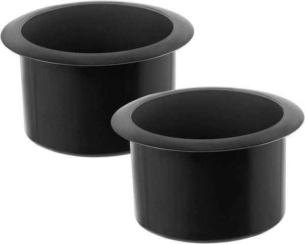 Cup Holder Insert for RV, Boat, Car, Couch, Golf Cart - 2pcs Plastic Universal Drop for Recliner, Pontoon Table (3.34"