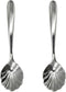 2Pcs Shell Shape Stir Spoons - 18/10 Stainless Steel Sugar Spoon - Vintage 4.96inch Teaspoons for Coffee, Dessert