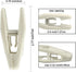 Velvet Hangers Clips, 20 Pack Ivory Pants Hanger Clips, Strong Clips for Thin Felt Hangers