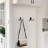 Coat Hooks Hardware, 10Pcs Heavy Duty Wall Mounted Hooks for Hanging Coats, No Rust Double Robe Hook (Black)