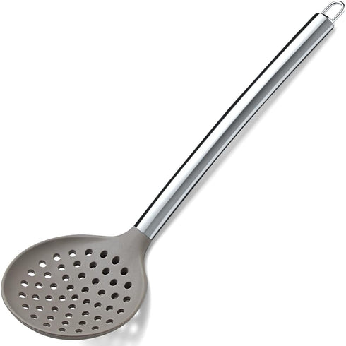 Non-stick Silicone Strainer Skimmer, Berglander Kitchen Cooking Tool, Easy to Clean, Dishwasher Safe
